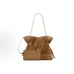 SAINT LAURENT YSL Jamie Small lucky bag, aged bronze metal Tote bag, Tote bag, shopping bag, handbag, women\'s Cognac